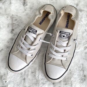 Converse Women's Low Top Sneakers in Off-White and Black